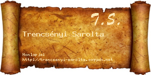 Trencsényi Sarolta névjegykártya